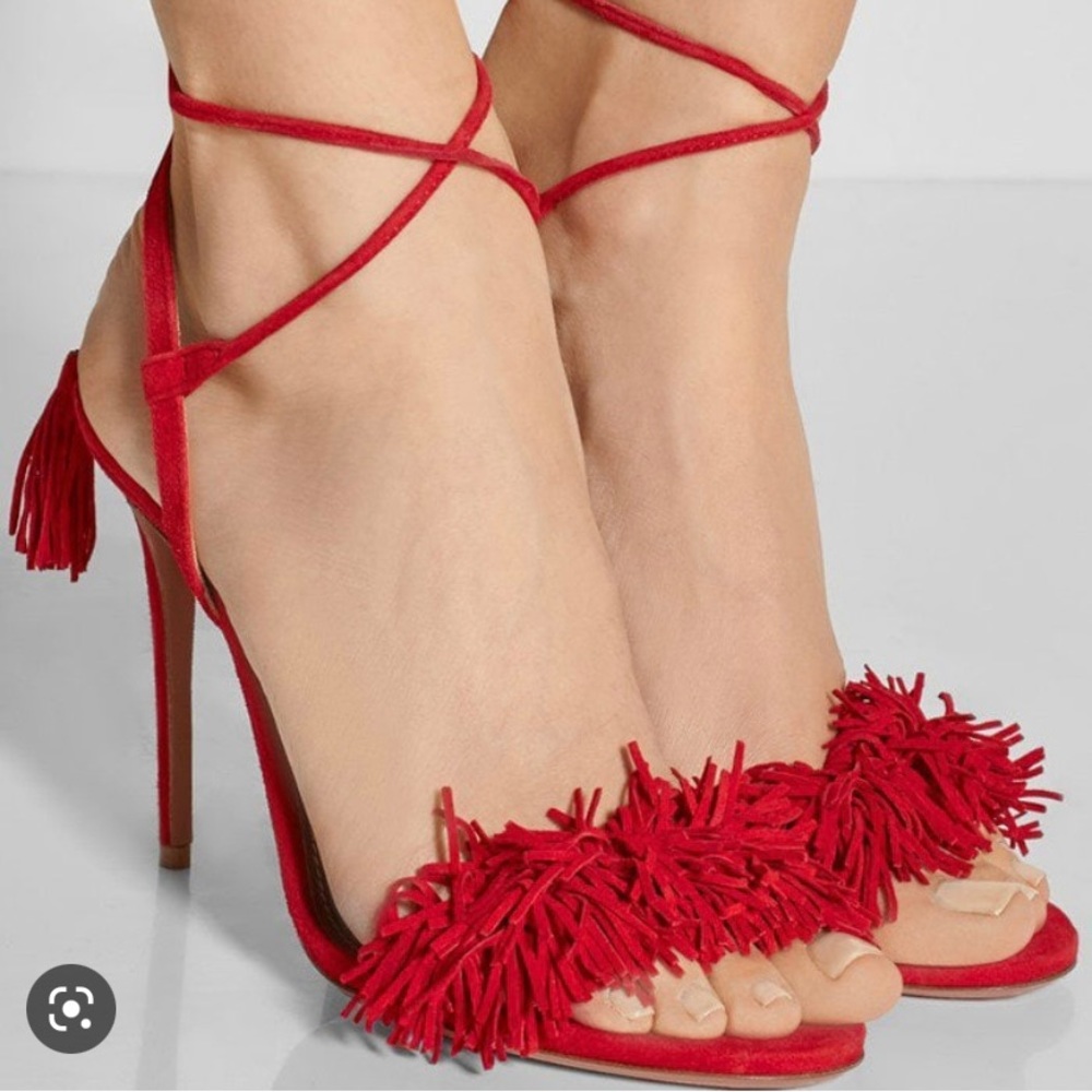 Aquazurra Red Wild Thing 105 Heels - size EU40.5